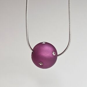 Polaris Bead In Purple With Swarovski Crystals